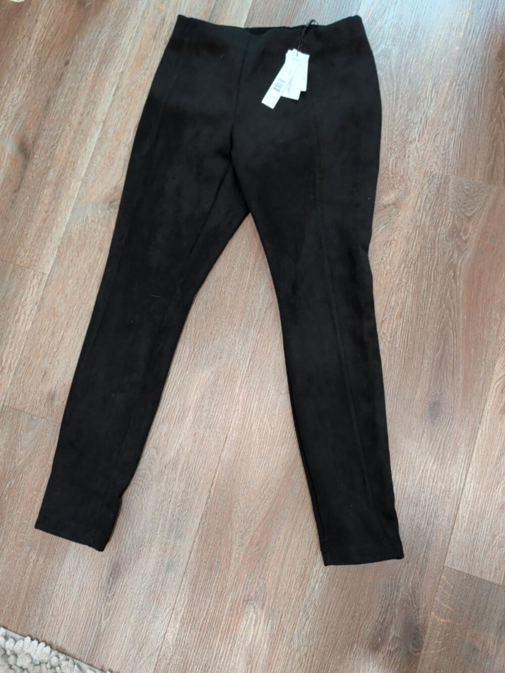 Tahari Black Faux Suede Leggings XS New With Tags $58 Retail